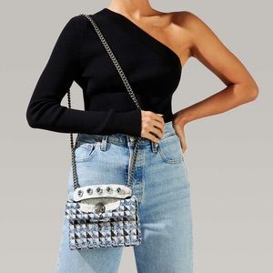 Kurt Geiger Mini Tweed Kensington Handbag